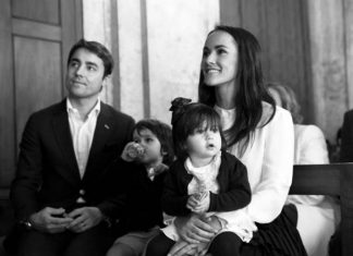 Ricardo Pereira e Francisca Pinto Ribeiro batizaram os filhos